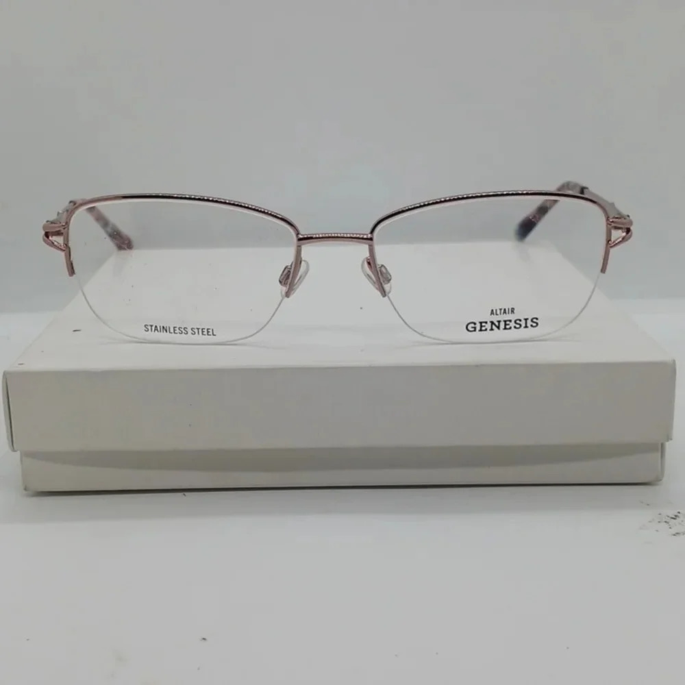 NWT WOMEN'S GENESIS EYEGLASS FRAMES G5058 ROSE GOLD